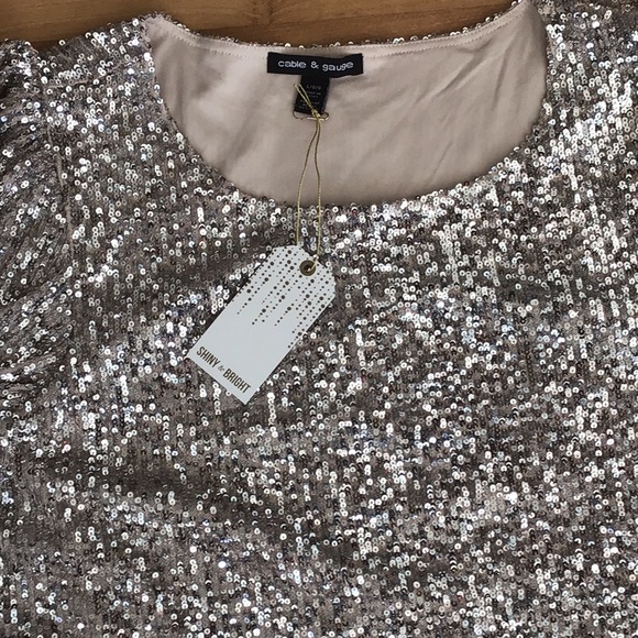 Cable & Gauge Tops Cable Gauge Sequin Top Poshmark